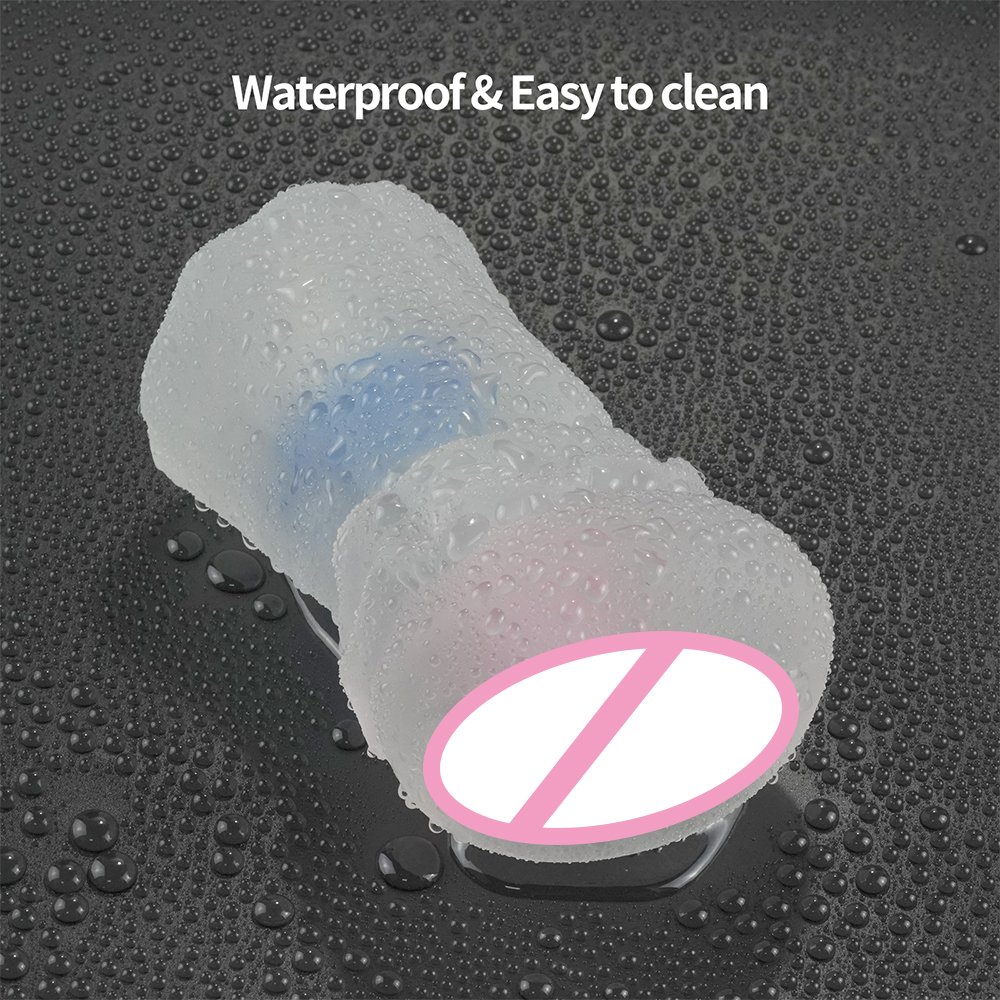 Lifelike Soft Artificial Vagina Mini Male Masturbator with 2 rings Penis Delay Training Cup Portable Sex Doll For Men