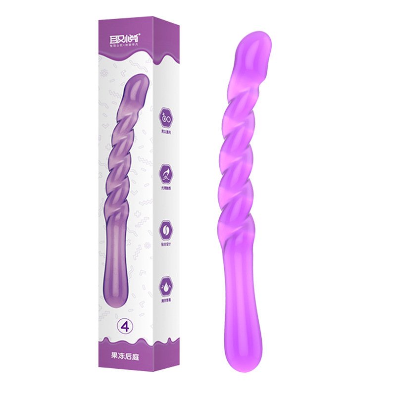Purple Jelly anal bead stick TPR anal plug couple fun anal plug bead massager