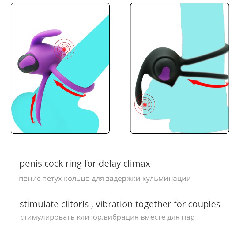 Men's lock ring silicone porn toy Adult Anal vibrator Sex supplies Silicone Mute Vibration delay ring Remote controlled vibrator
