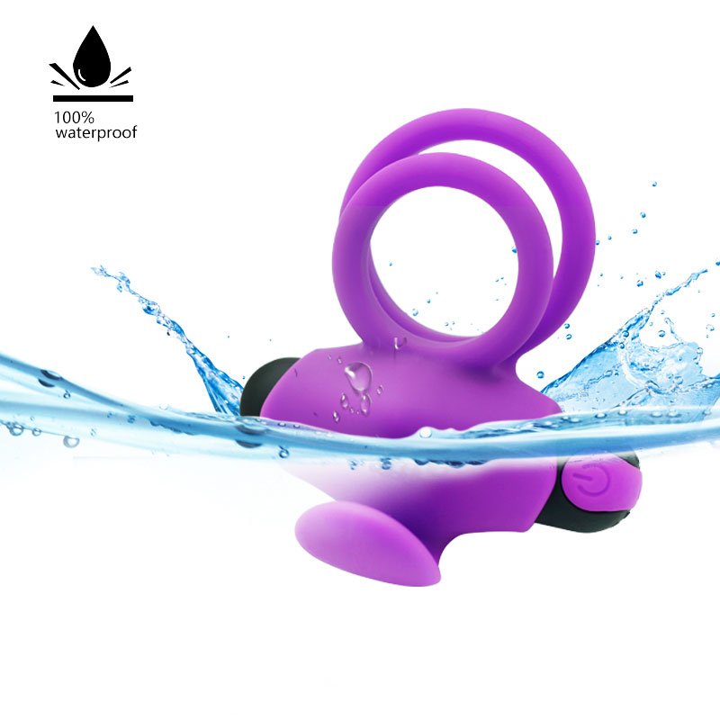 Men's lock ring silicone porn toy Adult Anal vibrator Sex supplies Silicone Mute Vibration delay ring Remote controlled vibrator