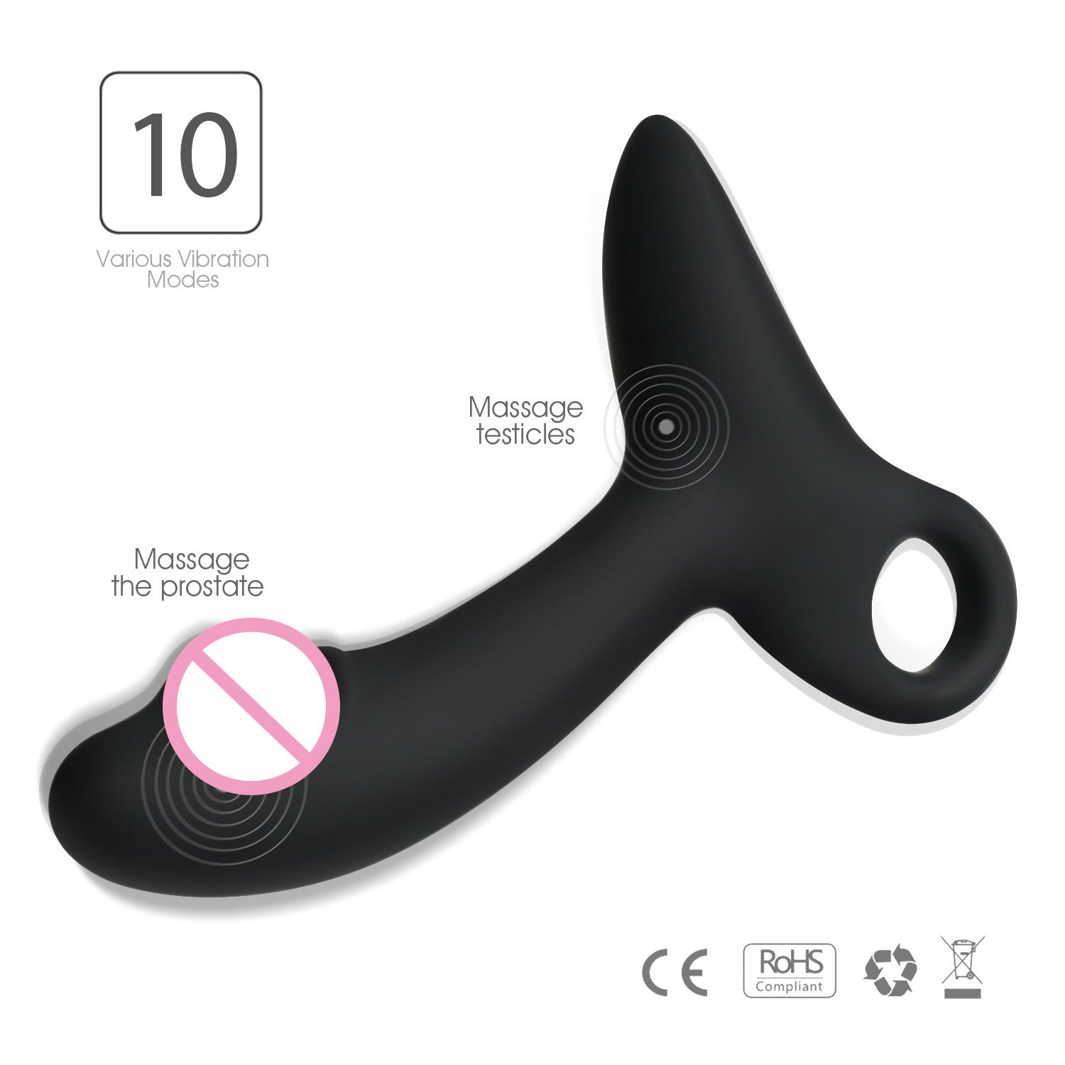 Anal Plug Prostate Massager Anal Vibrator Beads Butt Plug USB Gay Male Adult Sex Toy