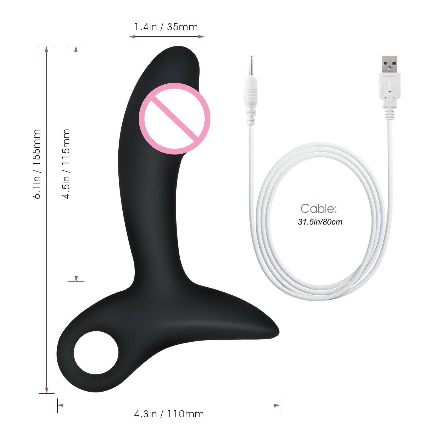 Anal Plug Prostate Massager Anal Vibrator Beads Butt Plug USB Gay Male Adult Sex Toy