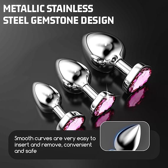 Trainer Extensions 3 Pack Butt Toy Plug Trainer Kit Female Anal Extensions Butt Adult Toys Relaxation Tools Men and Women Gifts