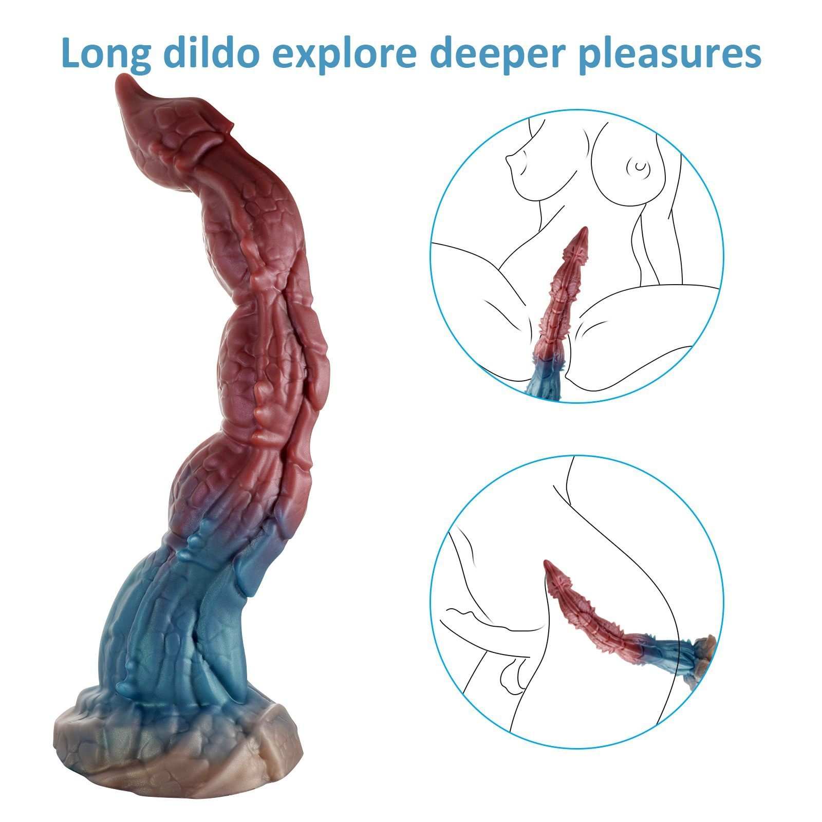 Super Long Scorpion Tail Dildo Realistic Huge Animal Dildo Anal Plug Suction Cup Female Masturbator Sex Toy for Women Men