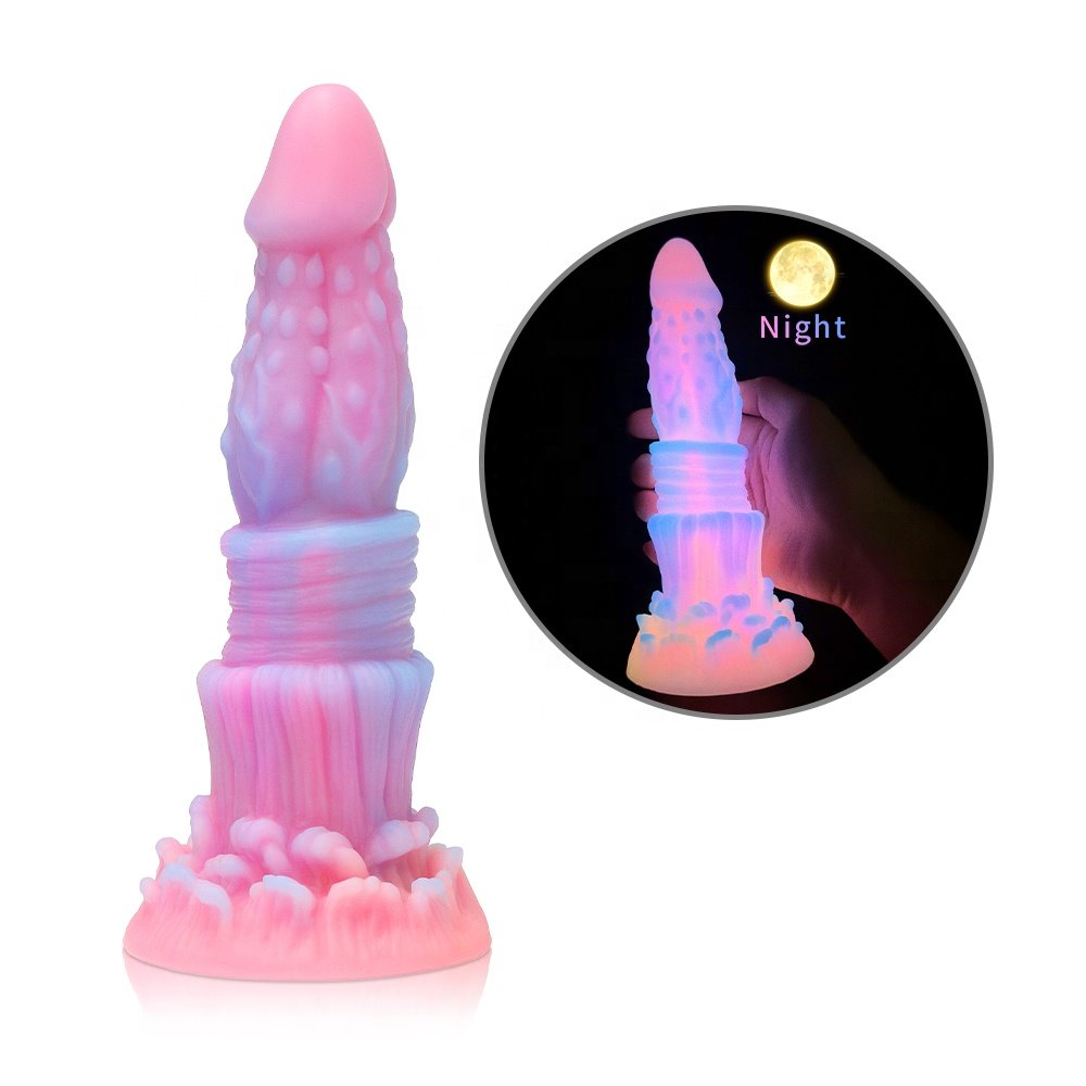 Luminous Light Wearable Suction Silicone Dildo Realistic Sex Toys for Couples Anal Toys for Women Liquid Silicone Material