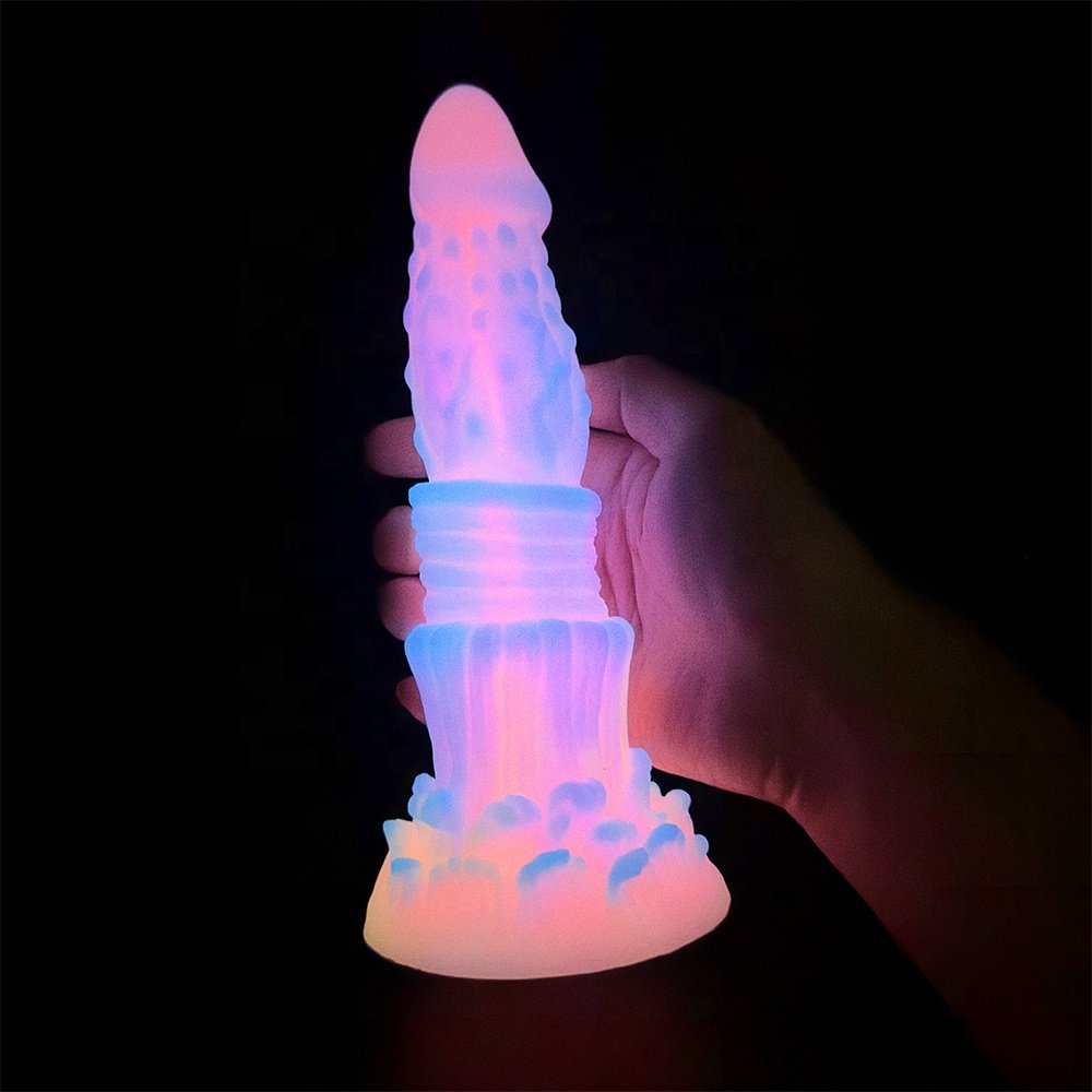 Luminous Light Wearable Suction Silicone Dildo Realistic Sex Toys for Couples Anal Toys for Women Liquid Silicone Material