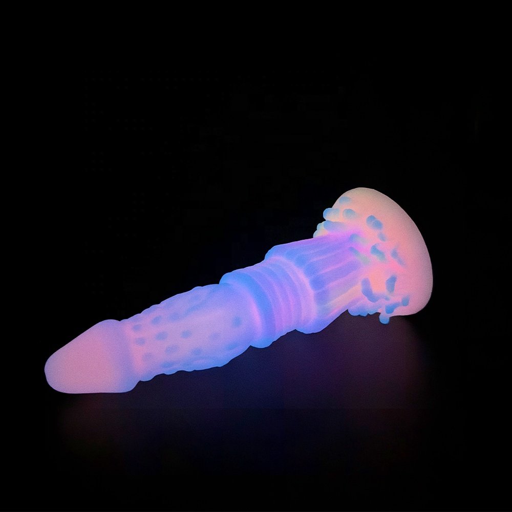 Luminous Light Wearable Suction Silicone Dildo Realistic Sex Toys for Couples Anal Toys for Women Liquid Silicone Material
