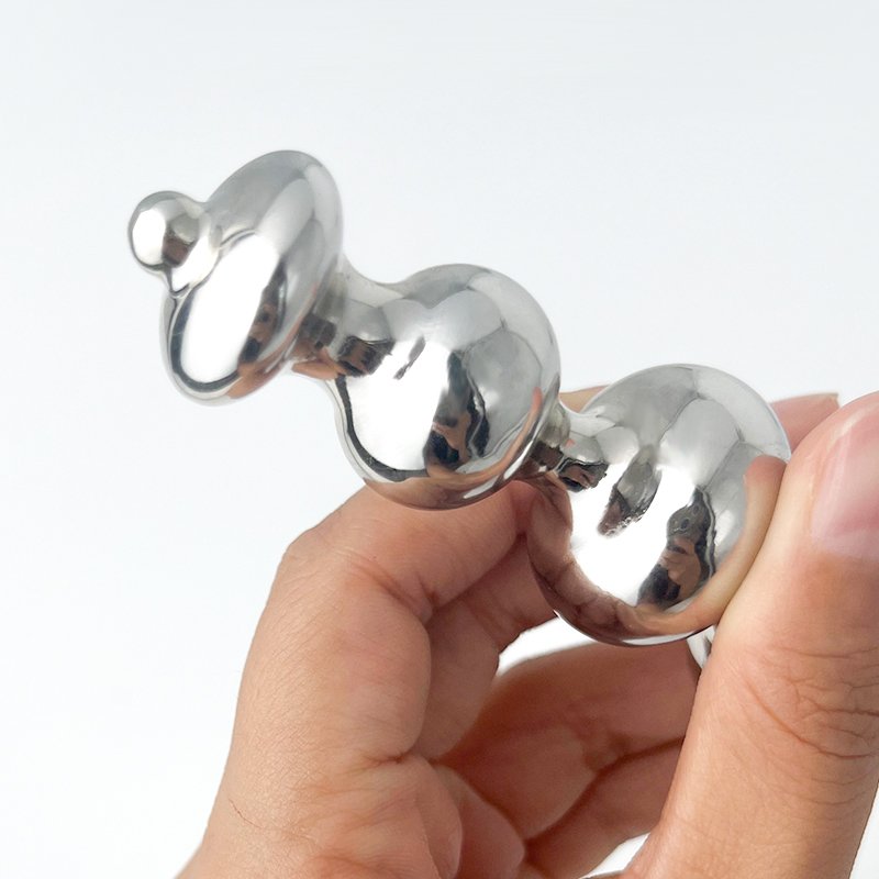 New Double-Headed Gourd Shape Anal Plug Double-Sided Sex Toy silicone butt plug anal dildo sex products