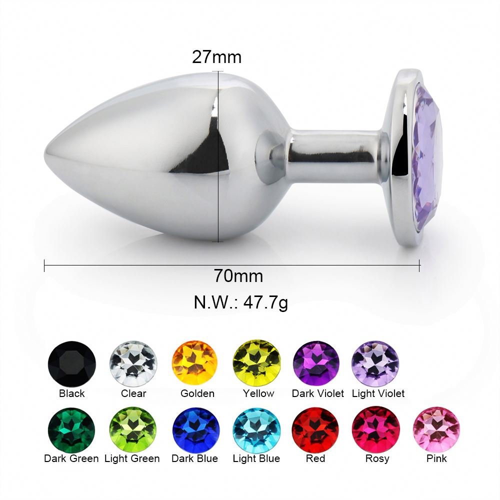 Unisex Cheap Price Anal Plug Metal With Jewel Anal Dilator Small Crystal Butt Plug For Sex Game Toys