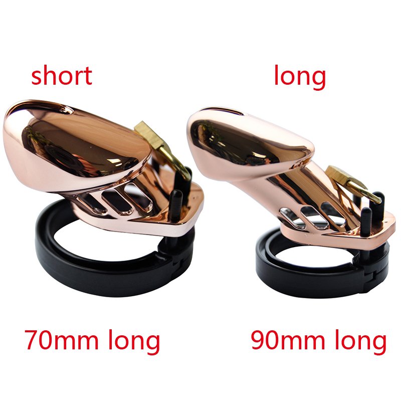 Dazzle color rose gold chastity lock, chastity SM binding device adjustable, adult toys