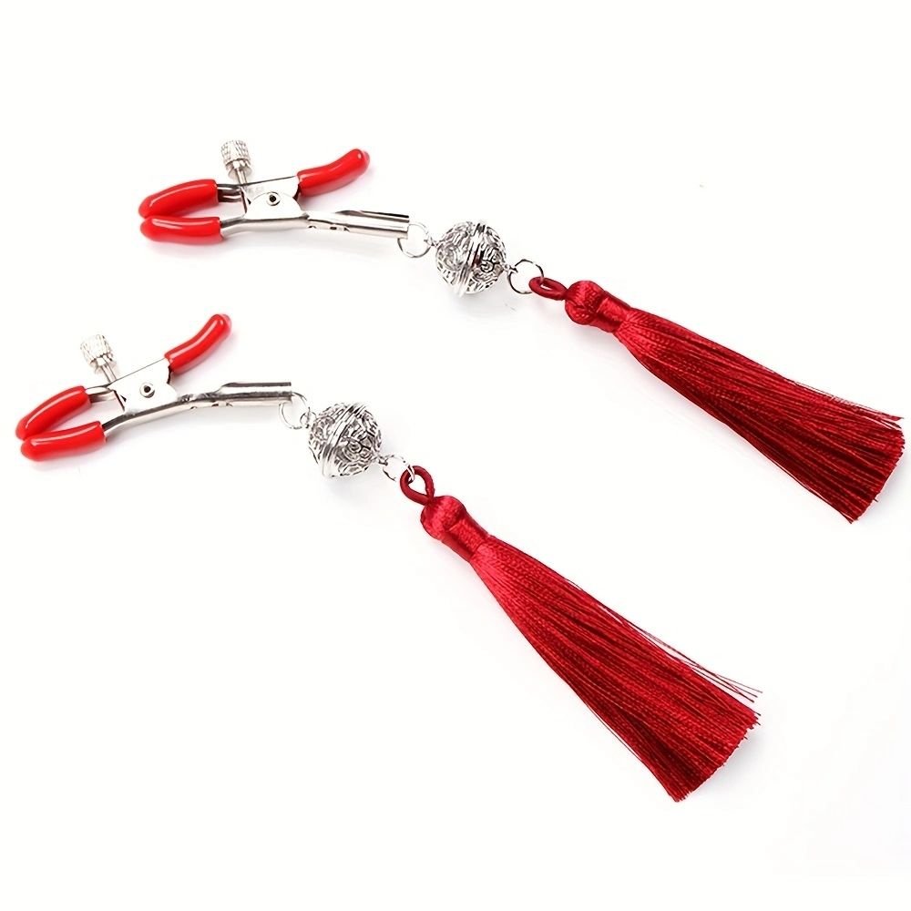 High Quality BDSM Flirting Tassels Nipple Clamp with Bells for Sex Pleasure Bondage Gear Breasts Clip for Women Sex Play