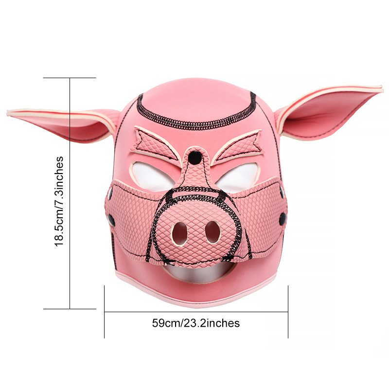 new arrival Party hood Pig Puppy Play Dog Hood Factory BDSM Bondage Gear Neoprene Hood Eyes Blindfolds Fetish