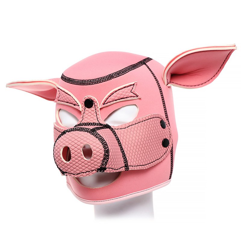 new arrival Party hood Pig Puppy Play Dog Hood Factory BDSM Bondage Gear Neoprene Hood Eyes Blindfolds Fetish