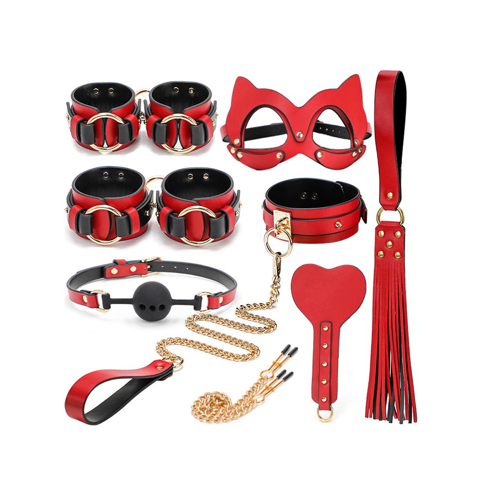 SM Toys Leather Sex Restraints Bed Bondaged Kit for Couple Soft Assistance Swing Restraints Sex Adults for Women