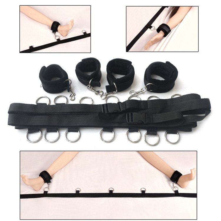 Adult SM 7 Pieces Kit Sexy Flirting Fetish Restraint Handcuffs Suit Erotic Set Sex Toys Bdsm Bondage Gear