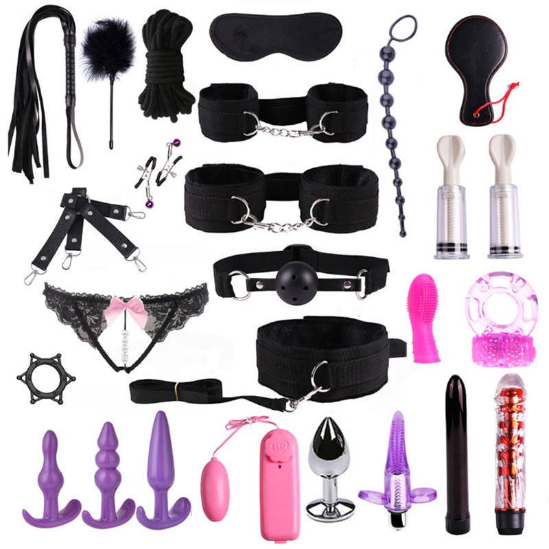 SHUNQU Factory Price 25 Pcs/set Sex Toys For Couple Bdsm Set Bondage Kit Sexy Flirting Fetish