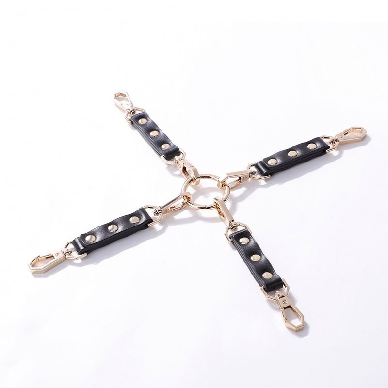 Hot sale metal leather bdsm 7pcs bondage gear suit adult sm slave sex toy bdsm chinese bondage kit products