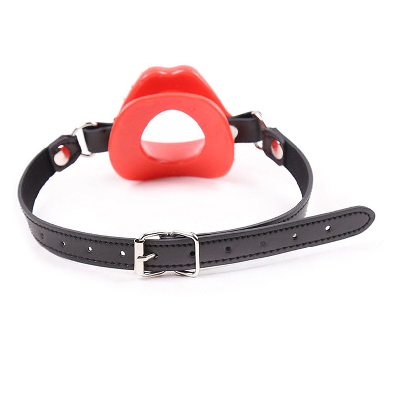 Multi color Soft Silicone Leather Strap Lip Mouth Opener Plugs For Couple Oral Band Bondage Restraints Slave Bondage Sm Sex Toys
