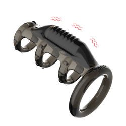 G Spot Stimulator Bullet Vibrator Cock Sleeve Penis Vibrating Ring Ejaculation Delay Strap On Dildo Bondage Gear