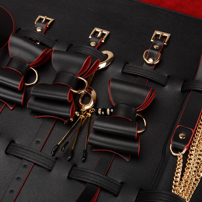 Sex toys PU Leather BDSM Bondage Restraint Set Valentine 10 Pieces Bondage Kit toys set Leather Sex products