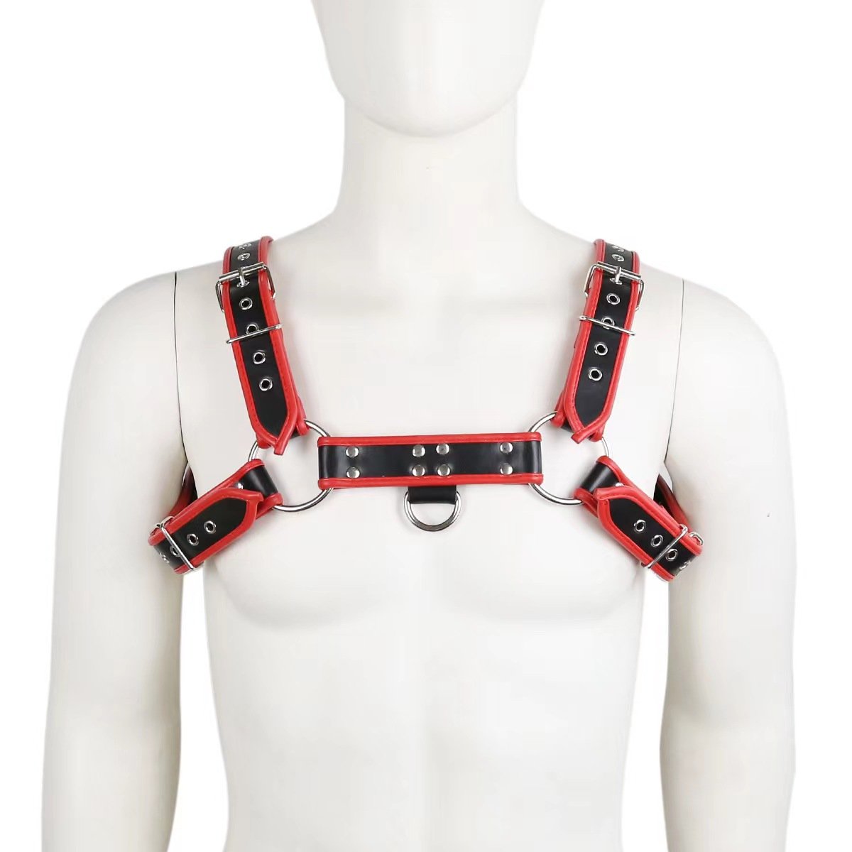 PU Leather Men Sexy Fashion Black Chest Chain Body Cool Trend Punk Rock Bondage Waist Chain Belt Sexy Supplies Decorate