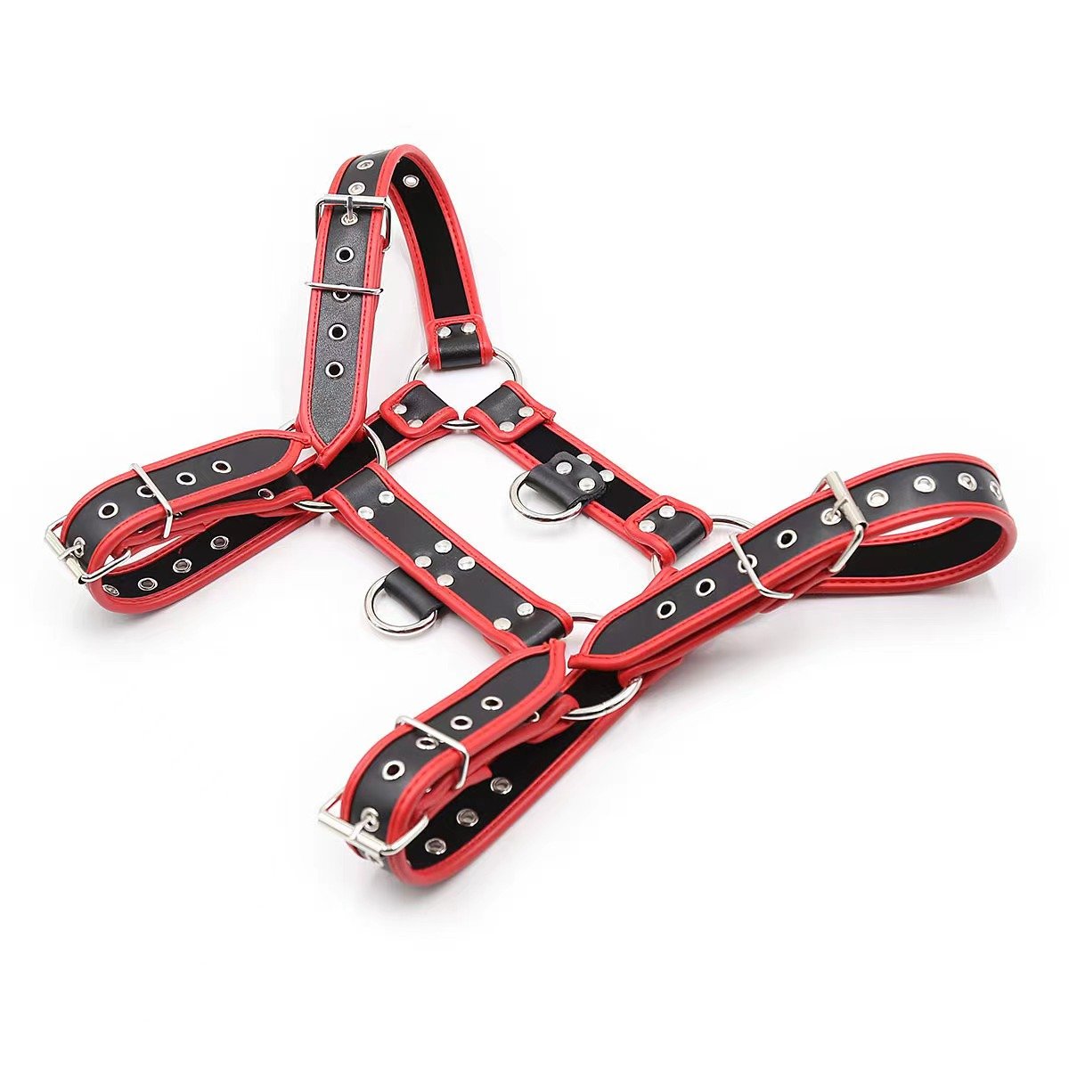PU Leather Men Sexy Fashion Black Chest Chain Body Cool Trend Punk Rock Bondage Waist Chain Belt Sexy Supplies Decorate
