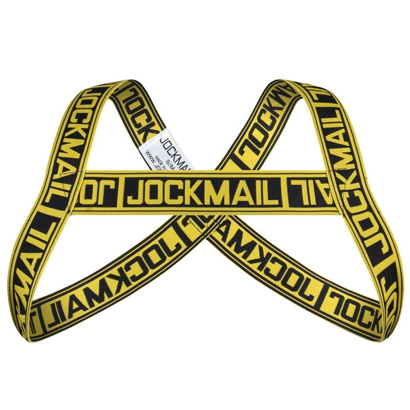 JOCKMAIL Brand Men Halter Neck Elastic Body Chest Harness Sexy Bondage Lingerie Shoulder Straps Leg Ring Clubwear Stage Costume