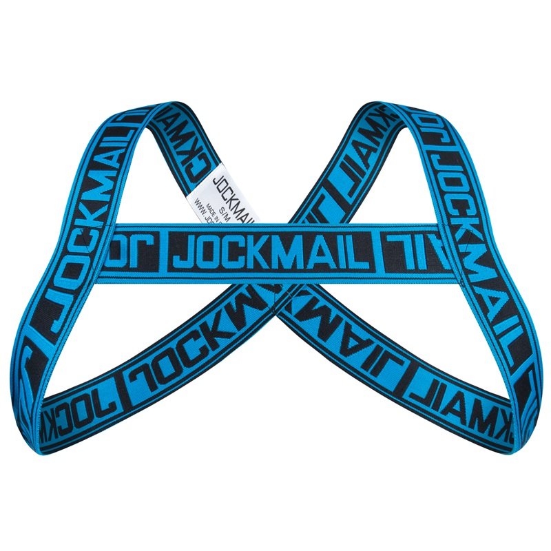 JOCKMAIL Brand Men Halter Neck Elastic Body Chest Harness Sexy Bondage Lingerie Shoulder Straps Leg Ring Clubwear Stage Costume