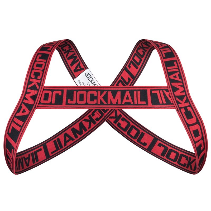 JOCKMAIL Brand Men Halter Neck Elastic Body Chest Harness Sexy Bondage Lingerie Shoulder Straps Leg Ring Clubwear Stage Costume