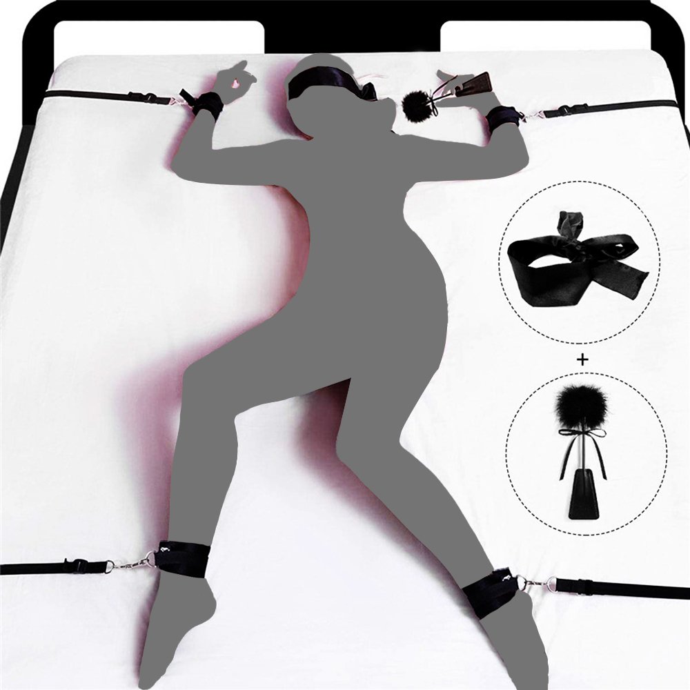 Factory Wholesale BDSM Bondage Gear Set Kits Sex Toy for Adult Women Couple Fantasy Wives Set Handcuffs Ankle Cuff Restraints