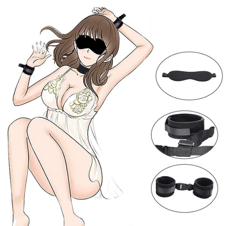 Factory Wholesale BDSM Bondage Gear Set Kits Sex Toy for Adult Women Couple Fantasy Wives Set Handcuffs Ankle Cuff Restraints