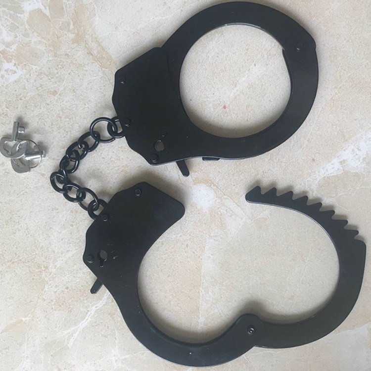 BDSM Bondage Silver Metal Hand Cuff, Iron Metal Wrist Cuffs for Adult Sex Play Game