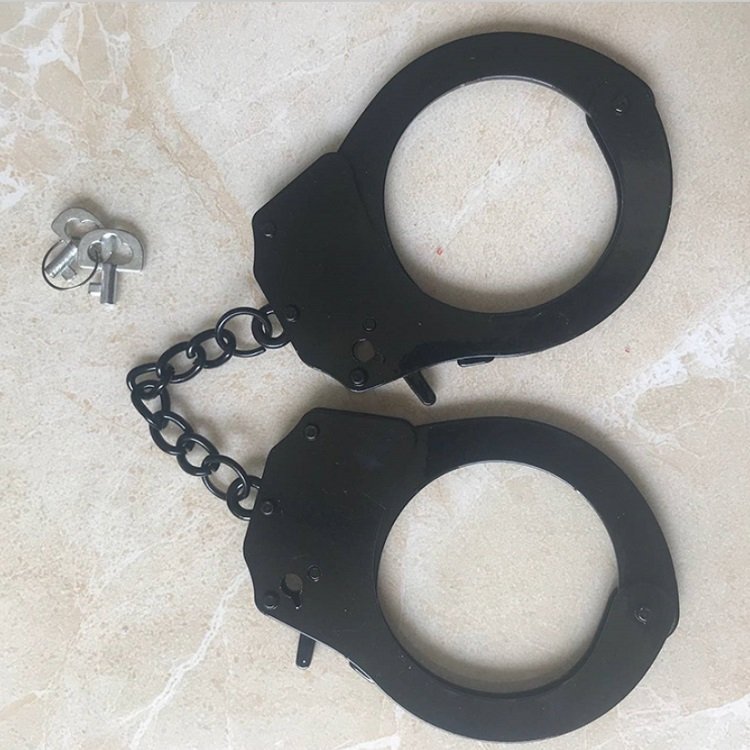 BDSM Bondage Silver Metal Hand Cuff, Iron Metal Wrist Cuffs for Adult Sex Play Game