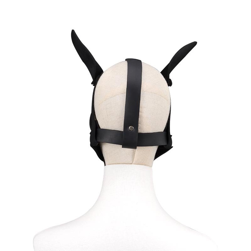 Aimitoy Sexy Cosplay Role Puppy Play Toys Mistress Neoprene Leather Dog Head Bdsm Headgear Sex Head Restraints Hood