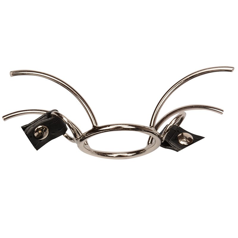 BDSM Black Bondage Restraint Spider Shape Metal Ring Mouth Gags BDSM Harness Fetish Open Mouth Gag For Adults Games