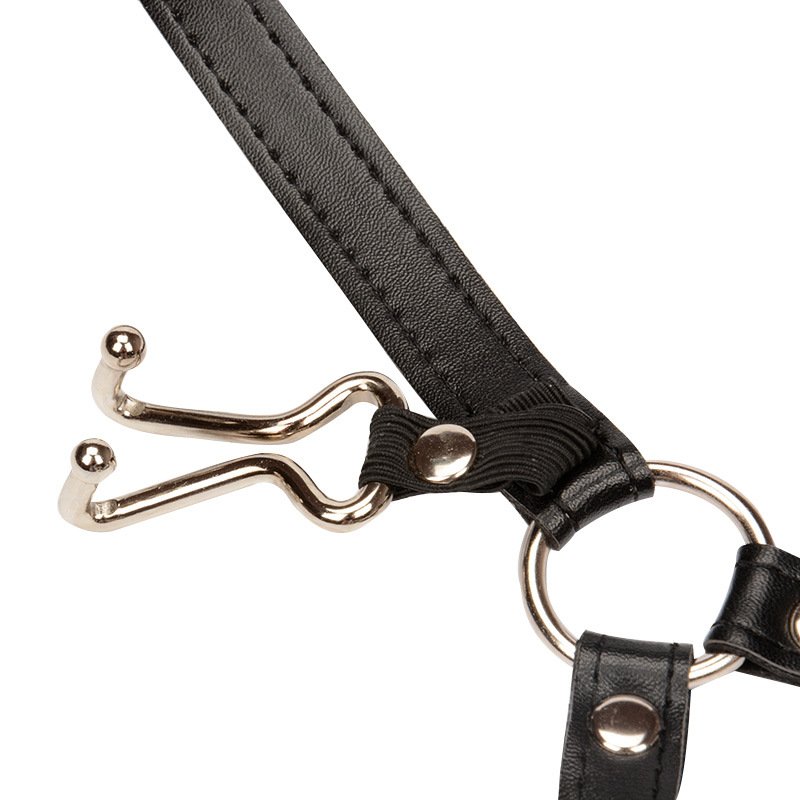 BDSM Black Bondage Restraint Spider Shape Metal Ring Mouth Gags BDSM Harness Fetish Open Mouth Gag For Adults Games