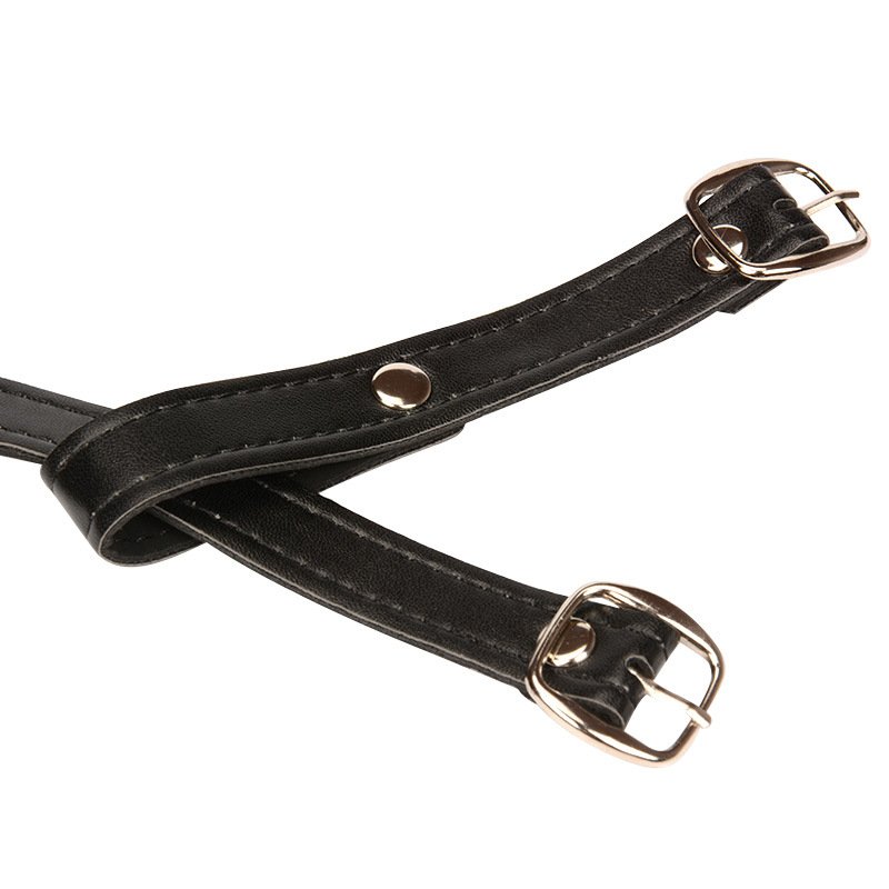 BDSM Black Bondage Restraint Spider Shape Metal Ring Mouth Gags BDSM Harness Fetish Open Mouth Gag For Adults Games