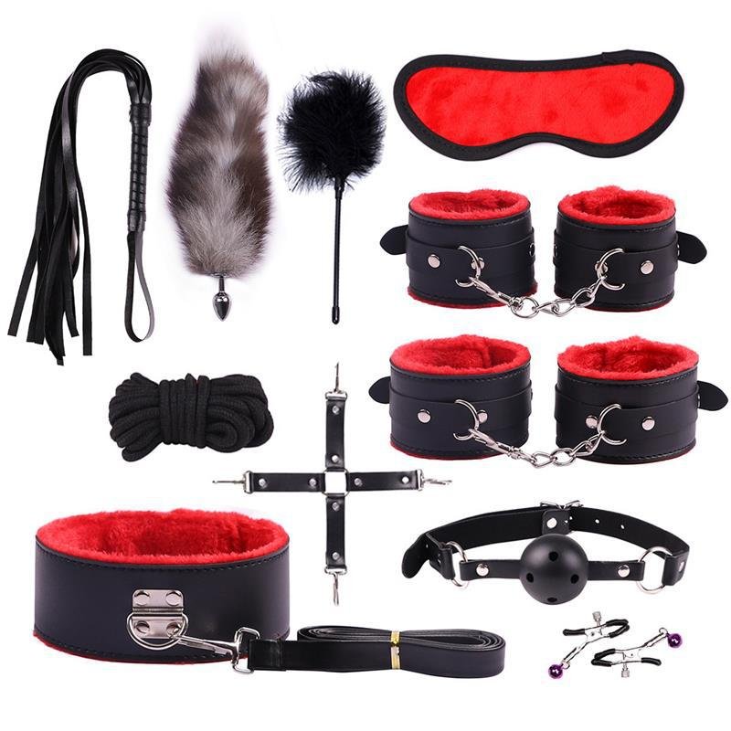 11Piece SM Products BDSM Bondage Gear Suit for Couples Sex Games