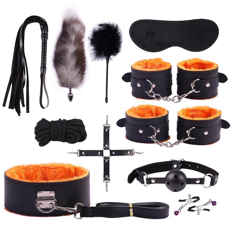 11Piece SM Products BDSM Bondage Gear Suit for Couples Sex Games