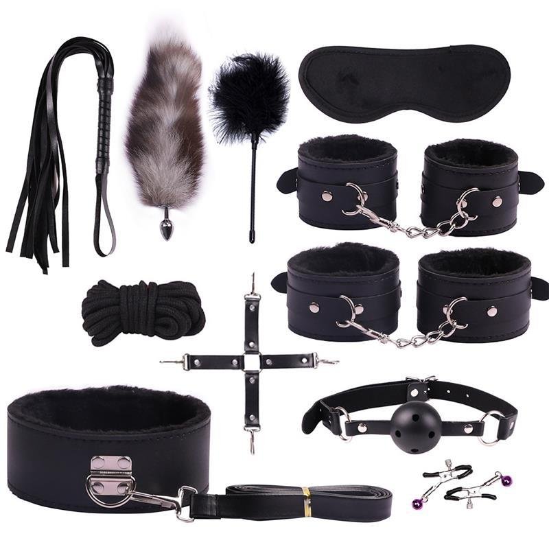 11Piece SM Products BDSM Bondage Gear Suit for Couples Sex Games