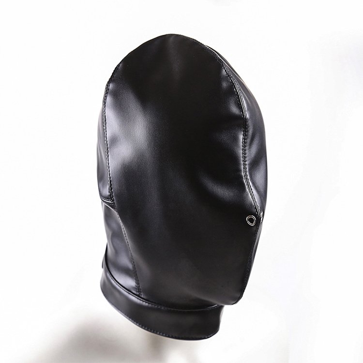 Sex Slave Toys Leather BDSM Harness Breathable Bondage Hood Restraint Head Gear for Couples
