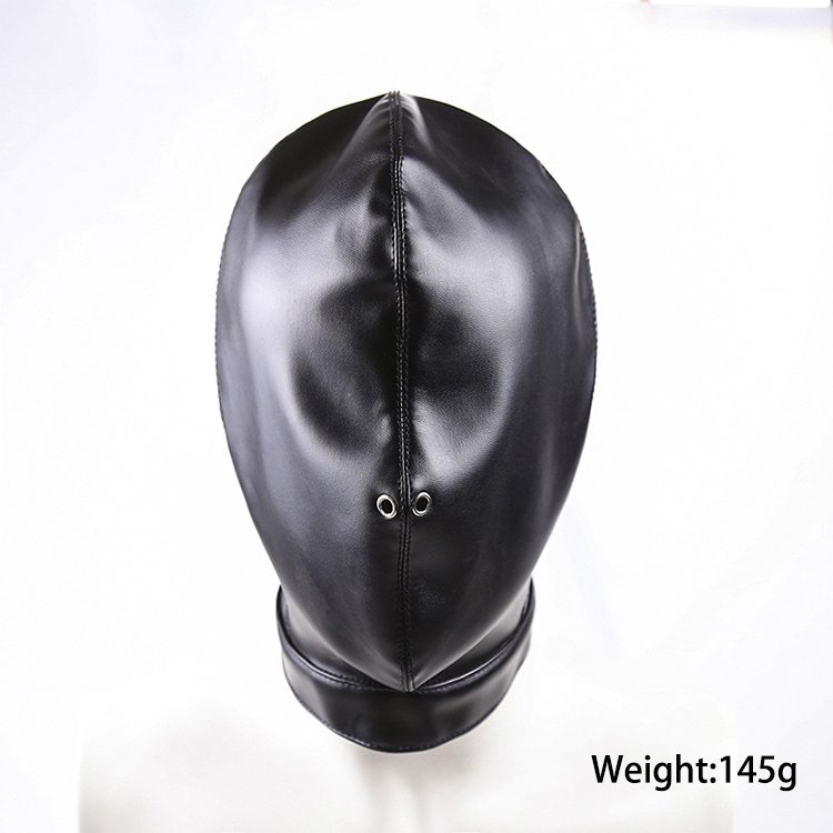 Sex Slave Toys Leather BDSM Harness Breathable Bondage Hood Restraint Head Gear for Couples