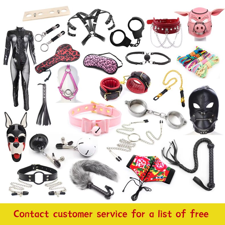 Sex Slave Toys Leather BDSM Harness Breathable Bondage Hood Restraint Head Gear for Couples