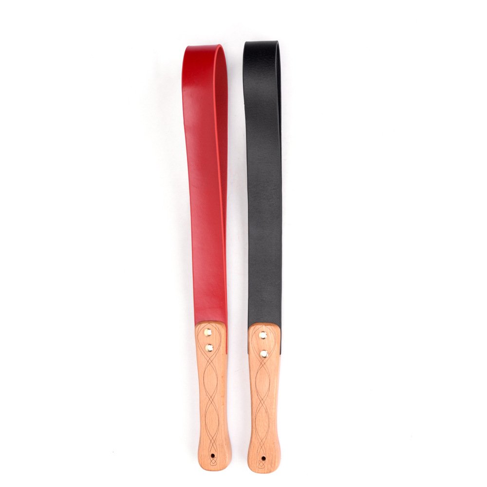 BDSM Fantasy Flogger Cosplay Slave Sex Toys For Couples Bondage Genuine Leather Wood Spank Paddles Flogger Gear Fetish