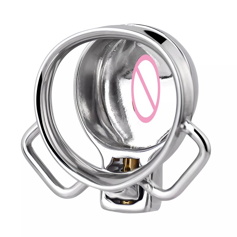 FRRK New design simulate vagina Cage head Chastity lock Metal Tube Cock Sleeve 304 stainless Steel BDSM Male Chastity Device