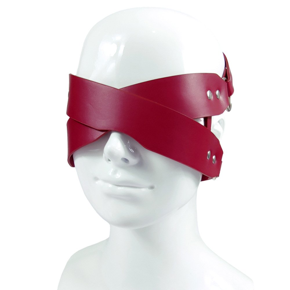 Punk Pu Leather Personality Cross Sexy Eye Mask Party Costume Ball BDSM Women Men Game Decorative Eye Mask