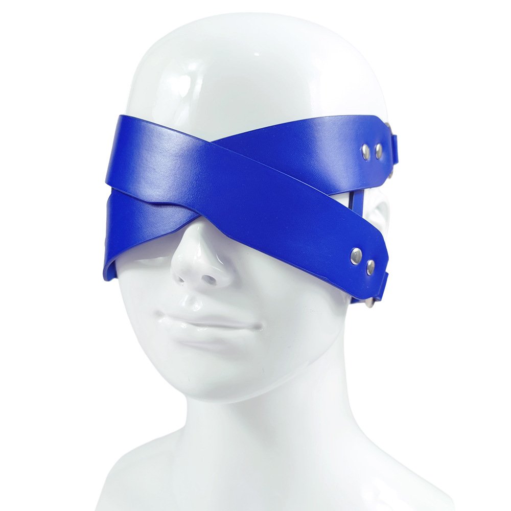 Punk Pu Leather Personality Cross Sexy Eye Mask Party Costume Ball BDSM Women Men Game Decorative Eye Mask
