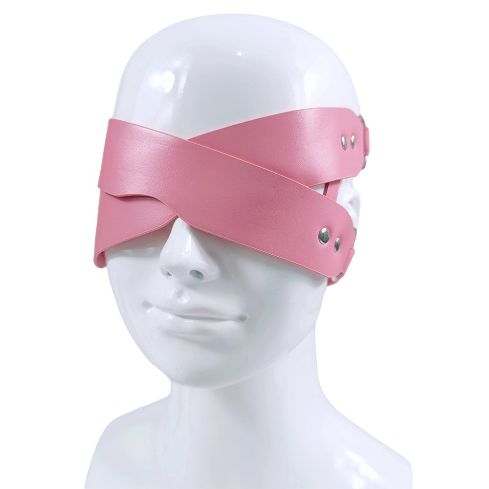 Punk Pu Leather Personality Cross Sexy Eye Mask Party Costume Ball BDSM Women Men Game Decorative Eye Mask