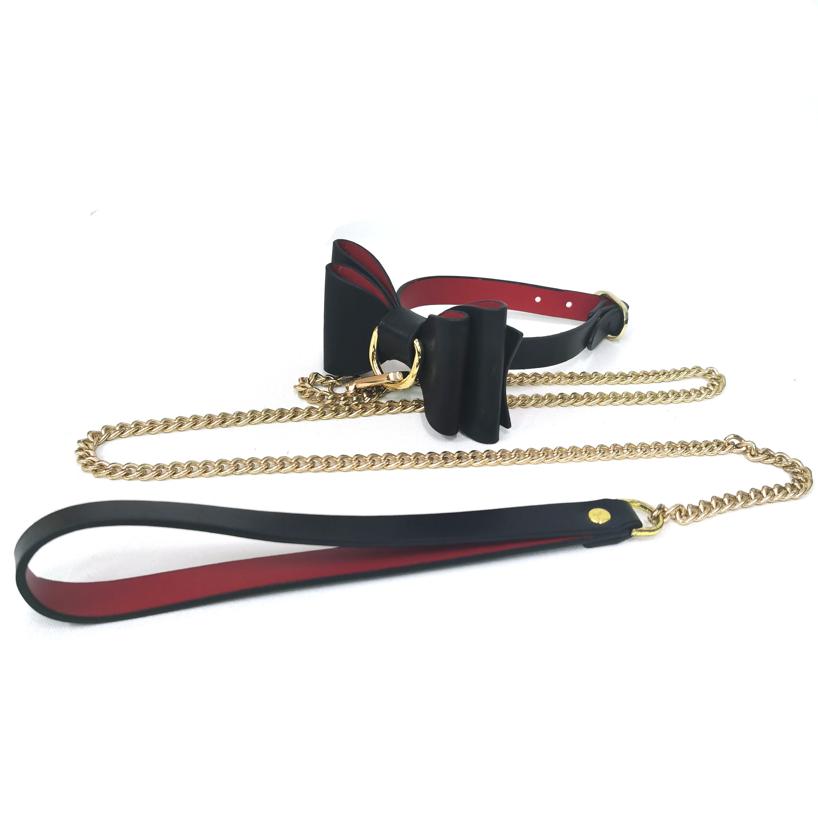 Best Selling Security Bow Tie Bondage Choker Chain Nipple cover Adult Erotic Products leather Zinc Alloy BDSM Sex Tool