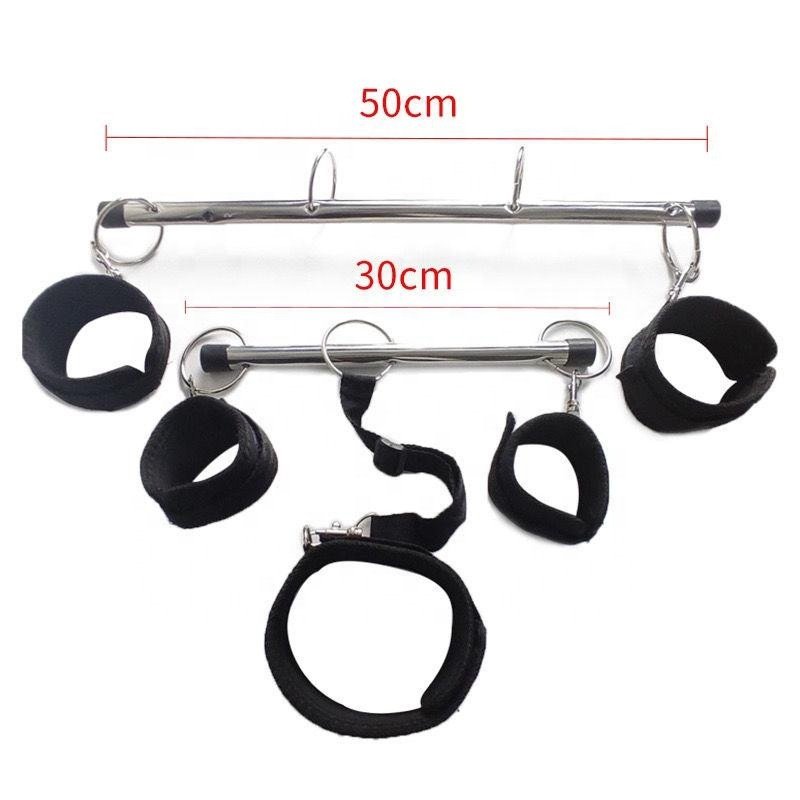 High Quality 2 Sets Stain Steel Fetish Spreader Bar With Steel Pipe for Handcuffs Ankle Cuffs